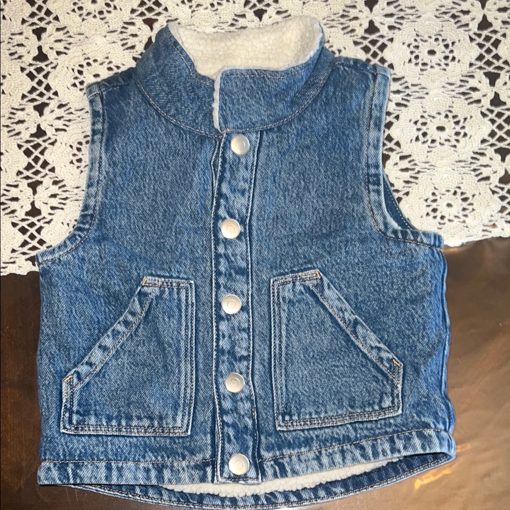 Eva Chen H&M Kids Blue Denim Vest